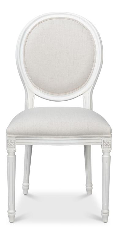 Hugo White Oval Side Chair (Set of 2) - Ornate Home