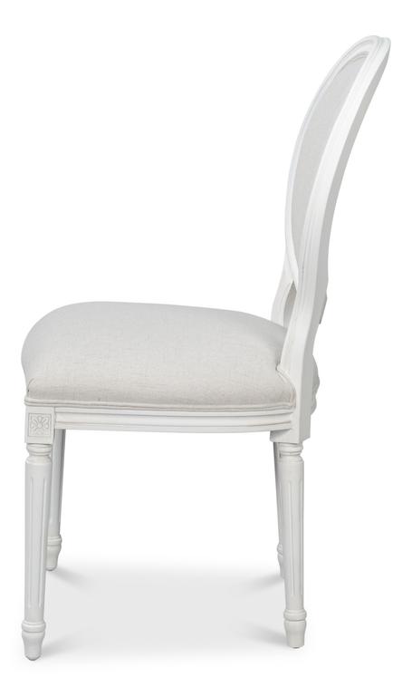 Hugo White Oval Side Chair (Set of 2) - Ornate Home