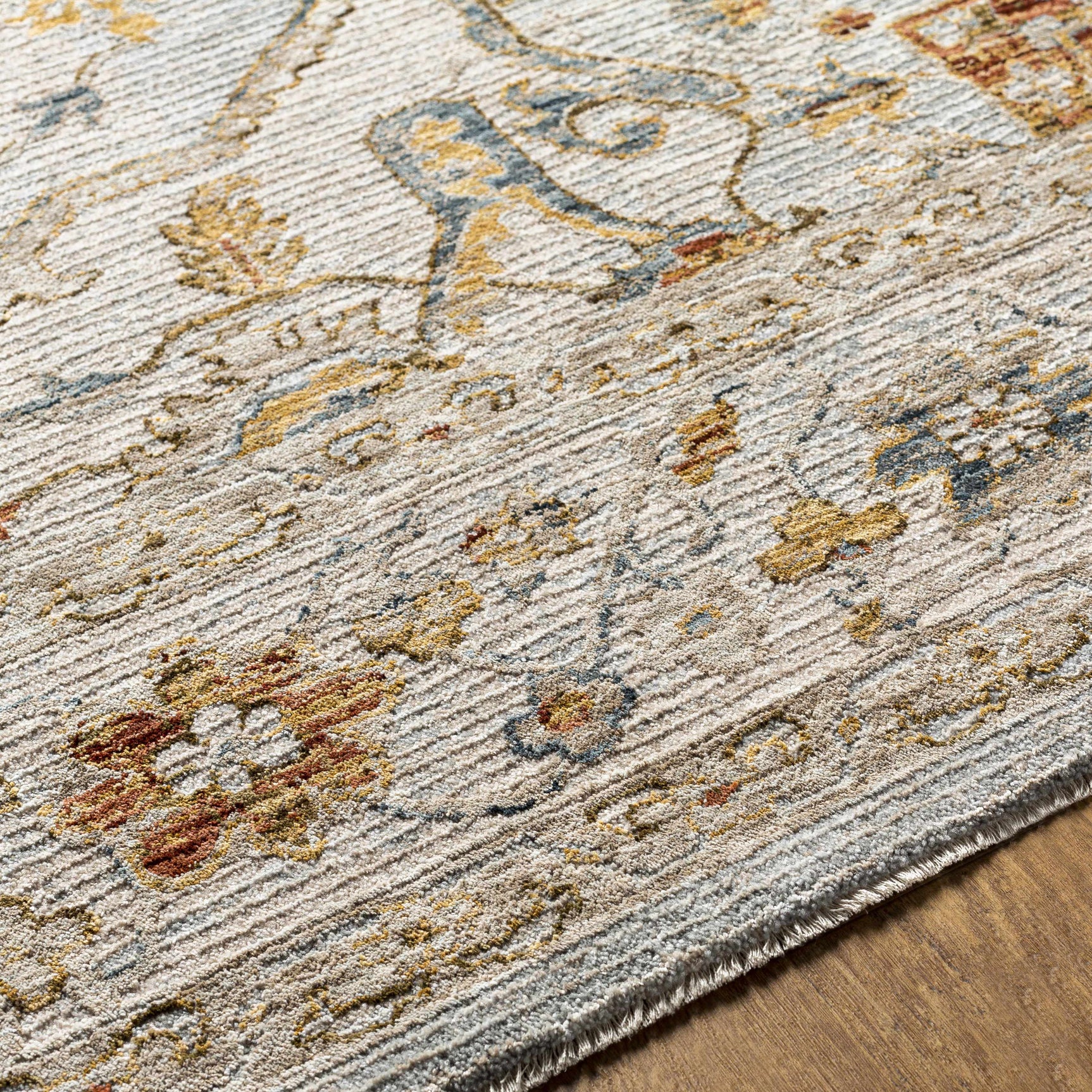 Huguley Floral Cream Luxe Rug - Ornate Home