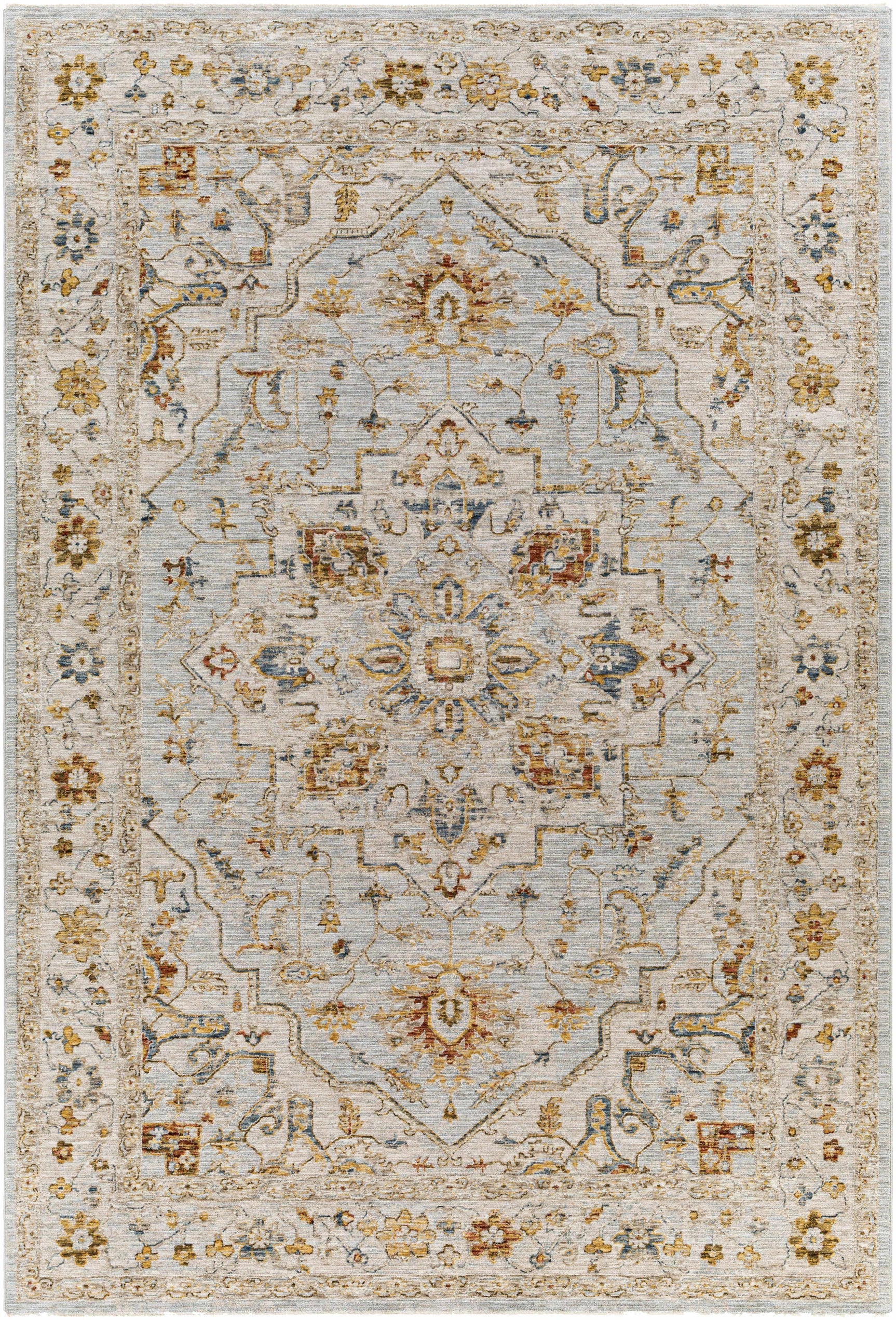 Huguley Floral Cream Luxe Rug - Ornate Home
