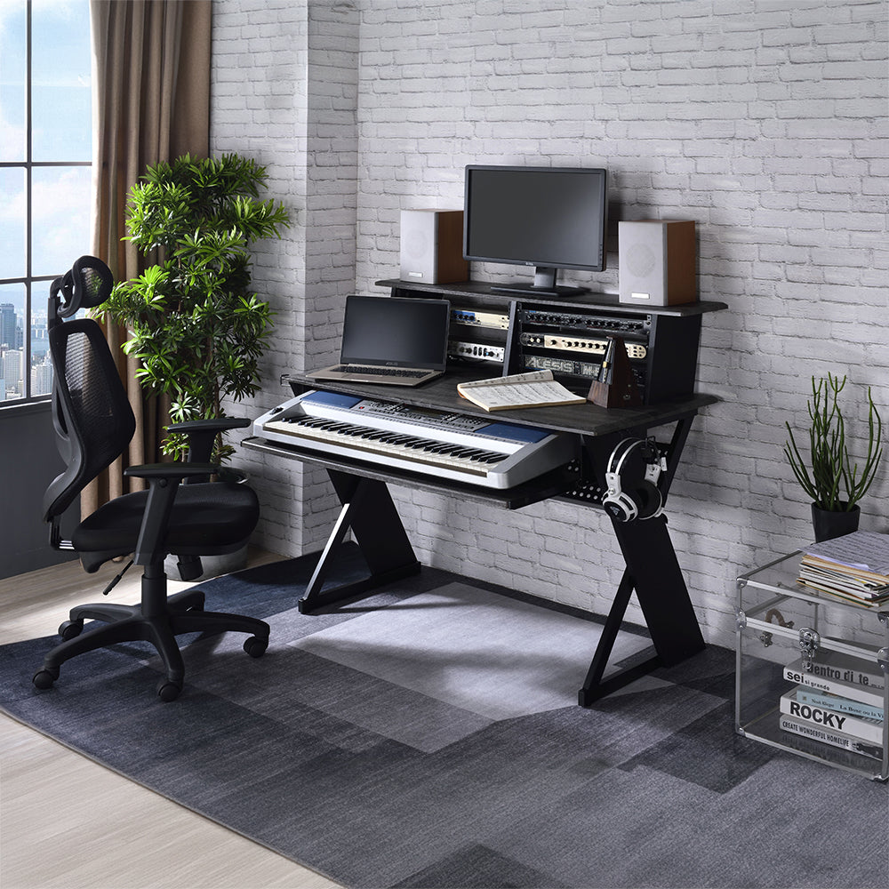 Humanity Black Music Desk - Ornate Home