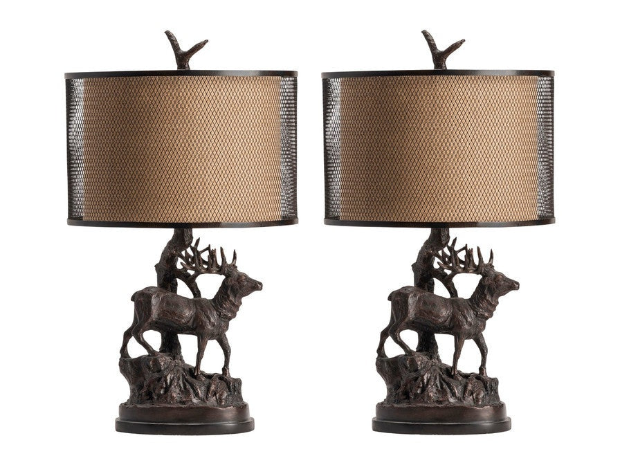 Hunters Walk Bronze Table Lamp (Set of 2) - Ornate Home