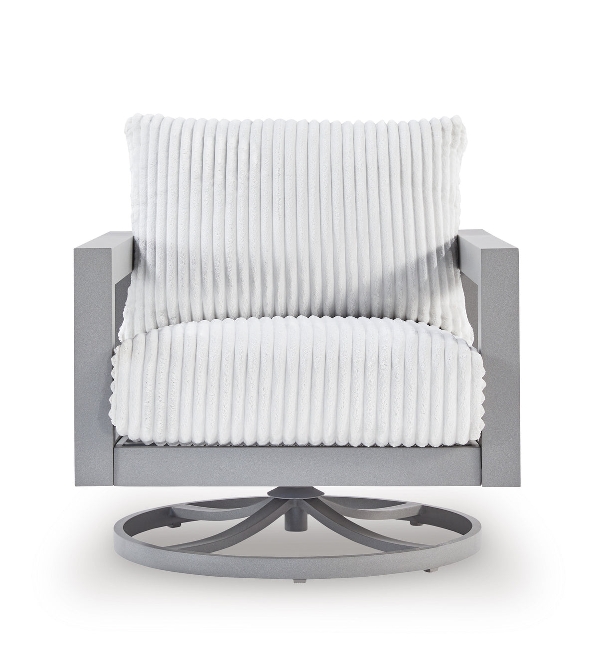 Hurley Park Gray Outdoor Swivel Chair w/Cushion - Ornate Home