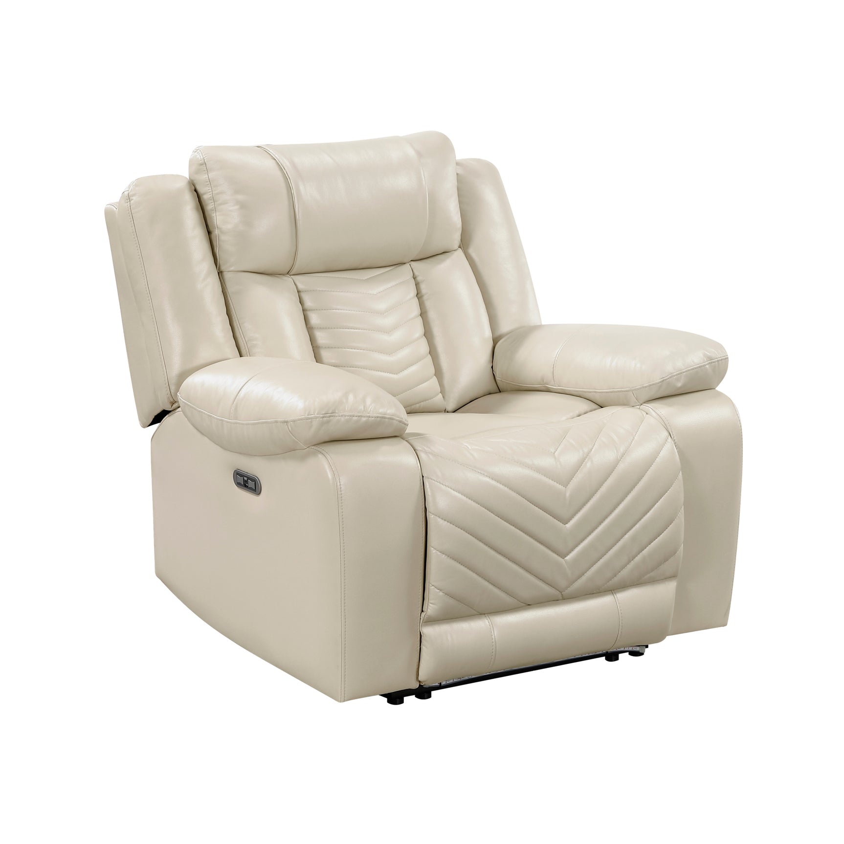 Huron Beige Power Reclining Chair - Ornate Home