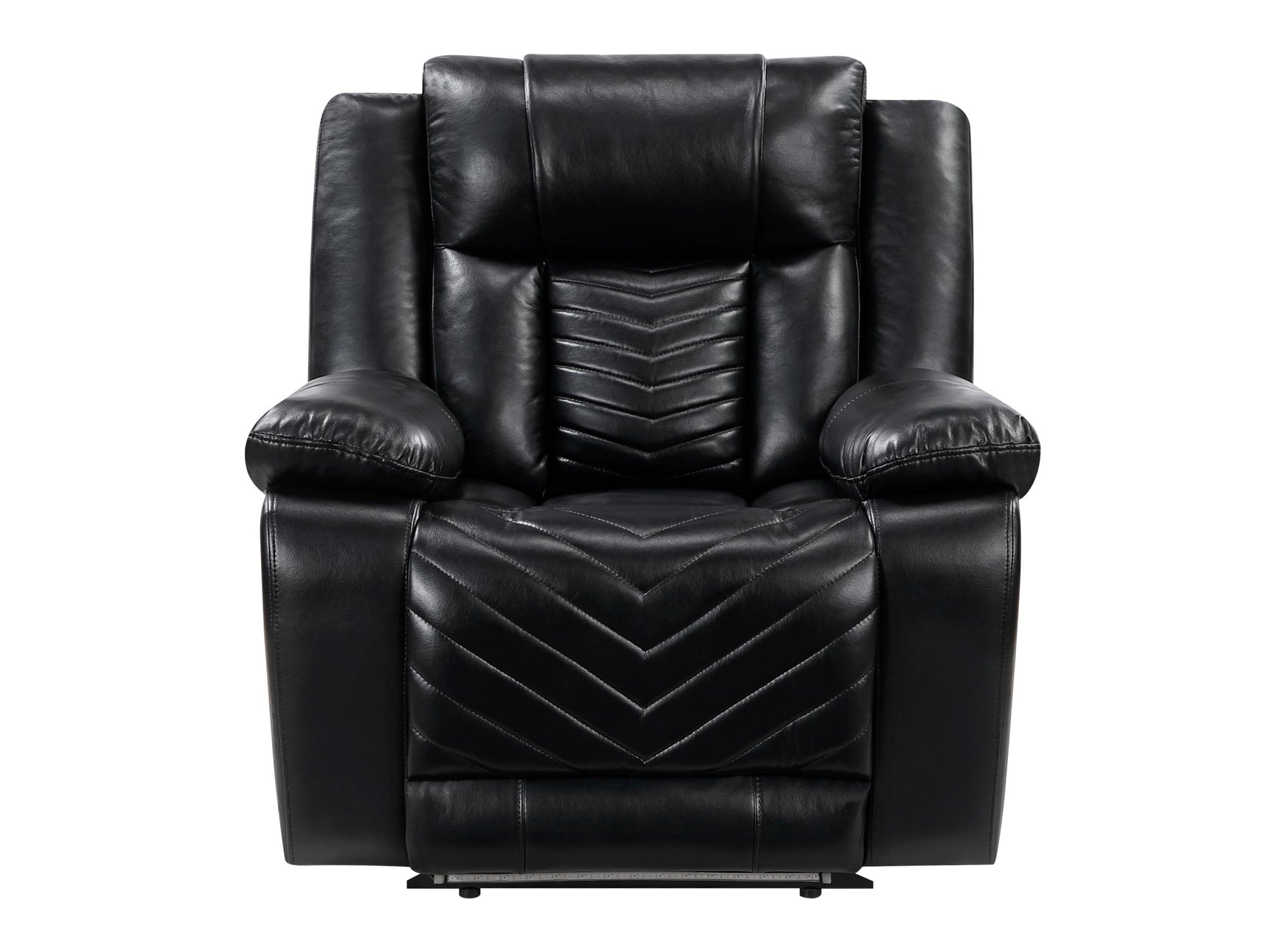 Huron Black Power Reclining Chair - Ornate Home