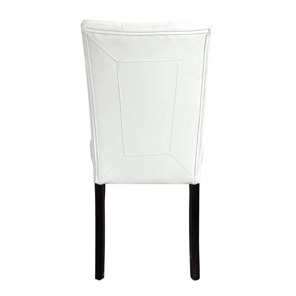 Hussein White/Black Side Chair (Set of 2) - Ornate Home
