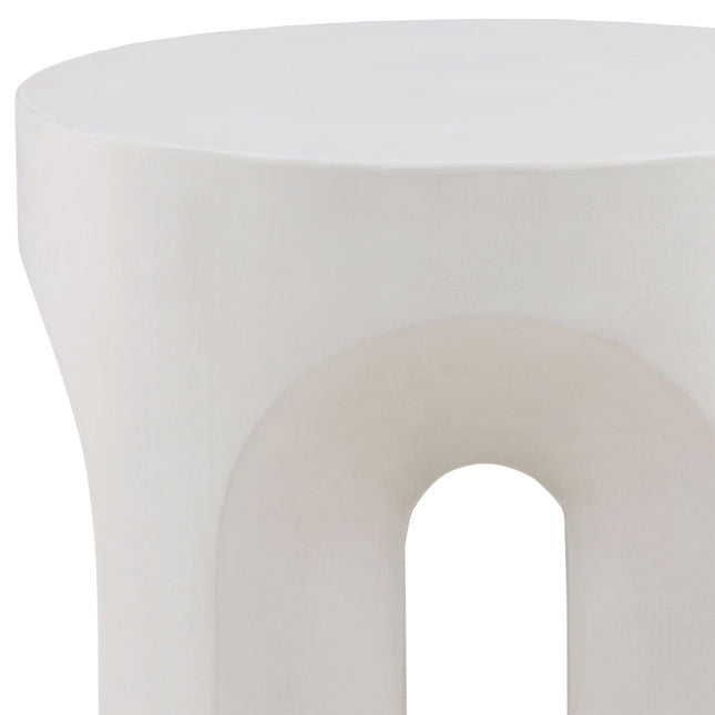 Hutchins Ivory Outdoor Side Table - Ornate Home