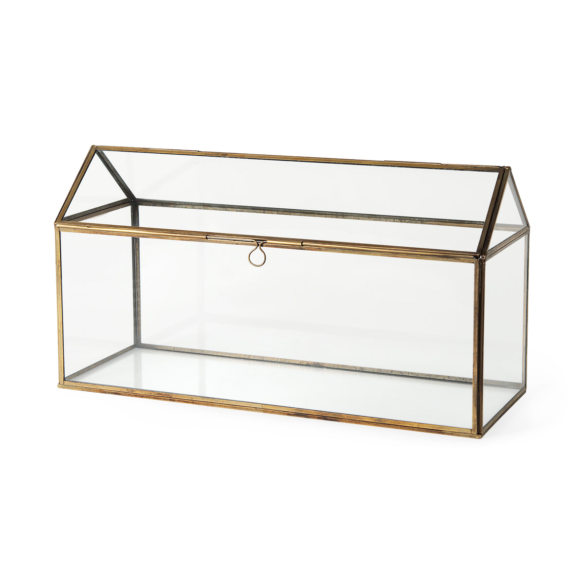Hutt Gold Glass Terrarium Box - Ornate Home
