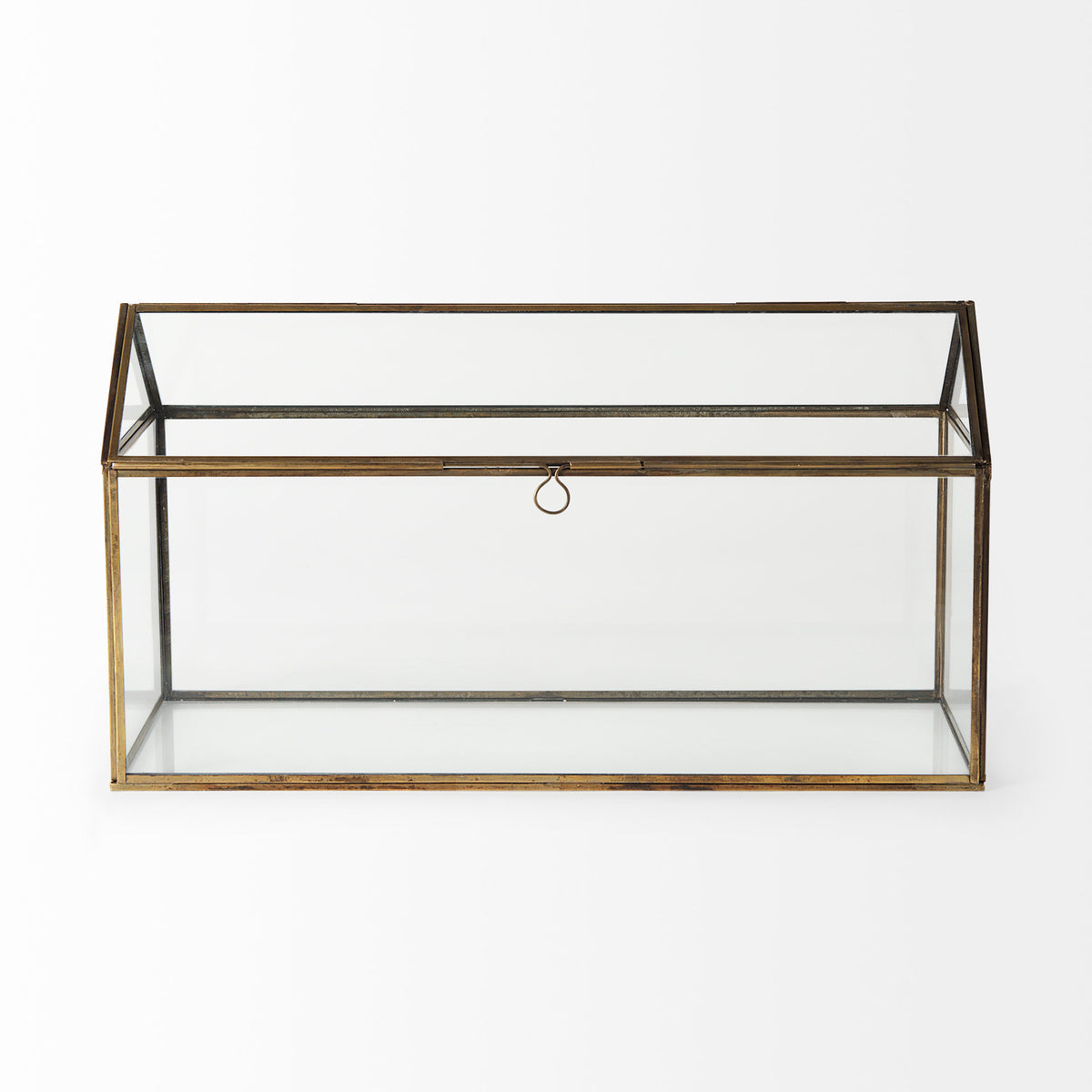 Hutt Gold Glass Terrarium Box - Ornate Home