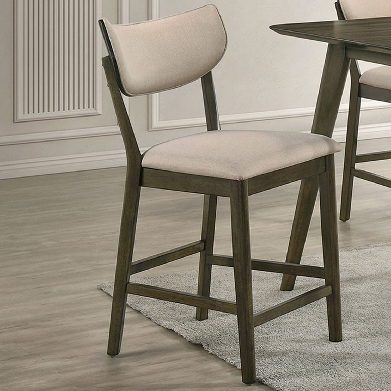 Huttwil Dark Walnut/Beige 5 Pc. Counter Height Table Set - Ornate Home