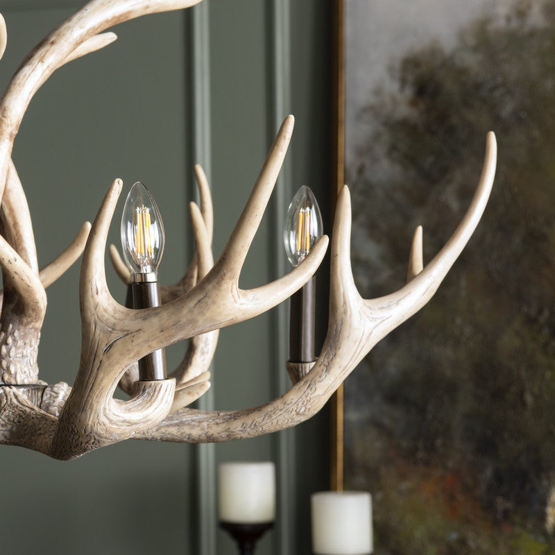 Huxley Antler Brown Chandelier - Ornate Home