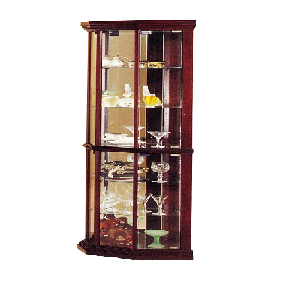 Huxley Cherry Curio Cabinet - Ornate Home