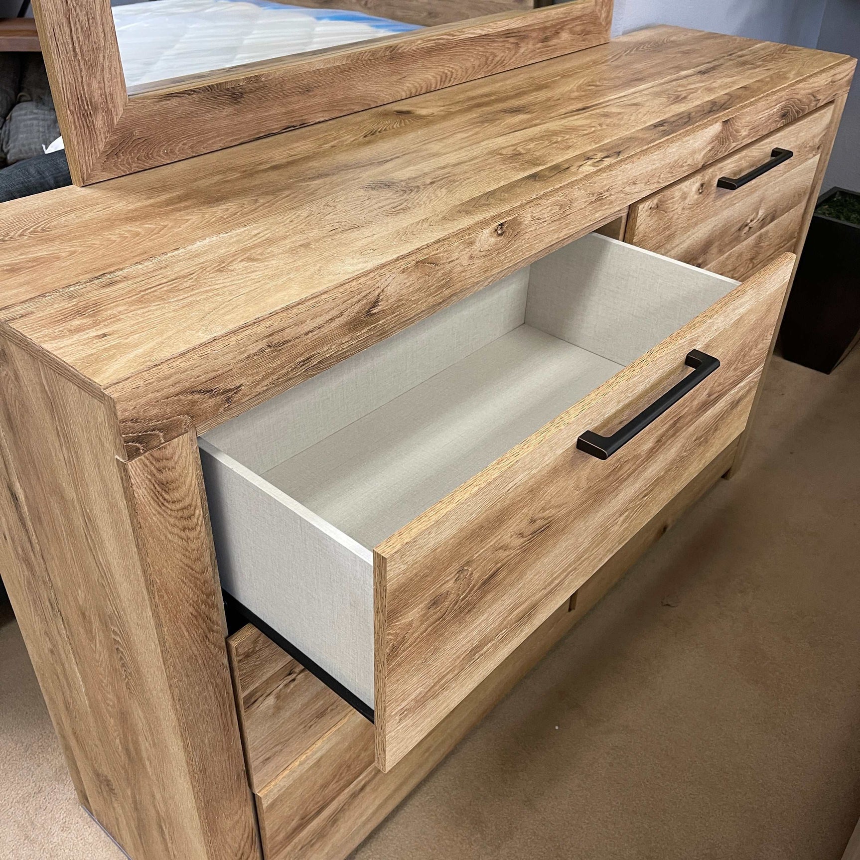 Hyanna King Tan Panel Bedroom Set / 5pc (Online Special Price) - Ornate Home