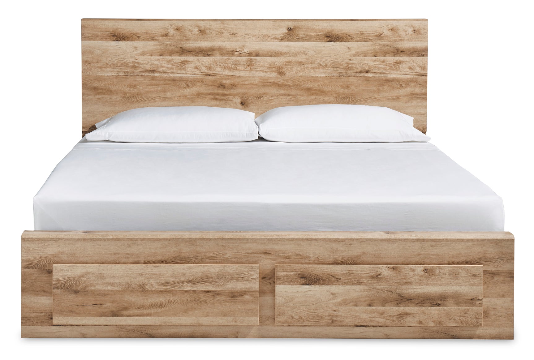 Hyanna Tan Brown Queen Panel Storage Bed w/ Fb Storage, Dresser, Mirror and 2 Nightstands - Ornate Home