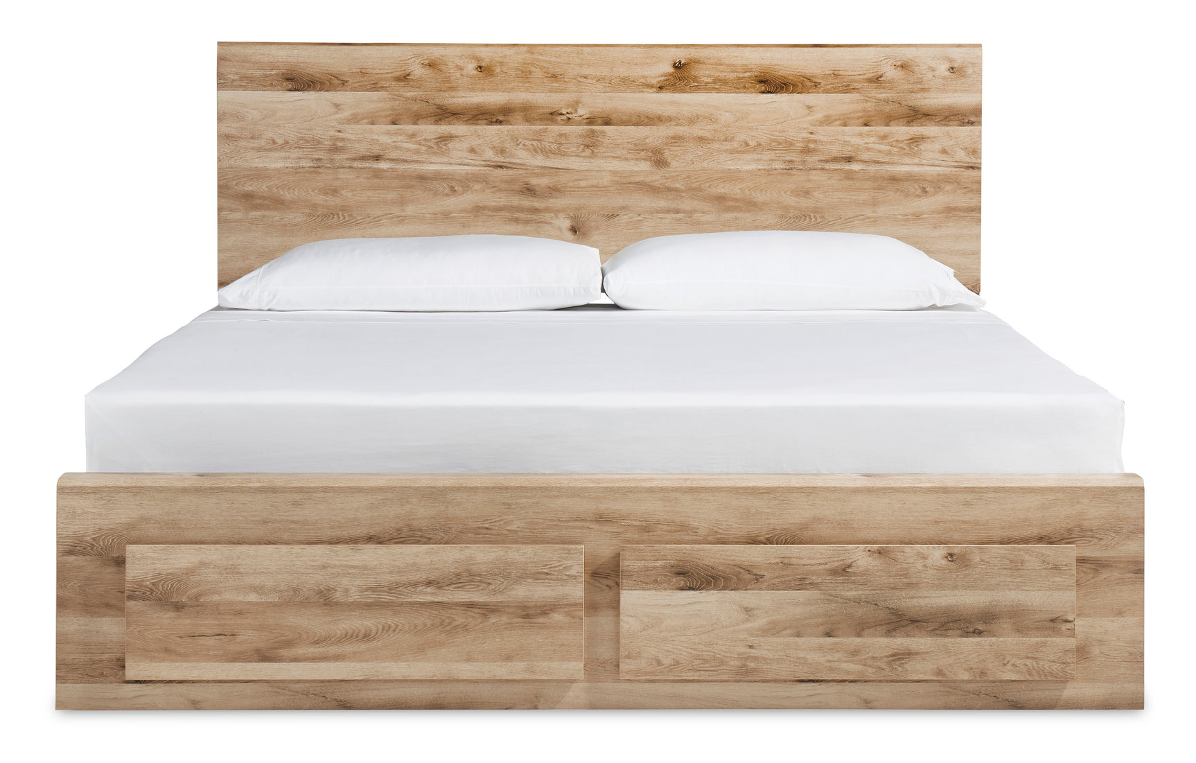 Hyanna Tan Brown Queen Panel Storage Bed w/ Side & Fb Storage, Dresser, Mirror, Chest and 2 Nightstands - Ornate Home