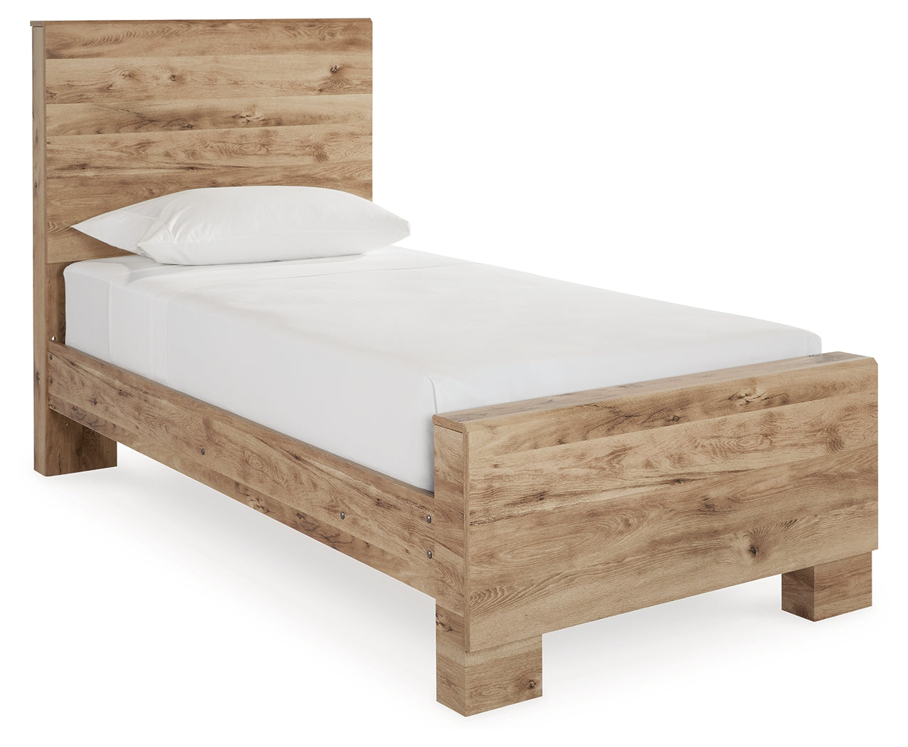 Hyanna Tan Brown Twin Panel Bedroom Set with Dresser and Mirror - Ornate Home