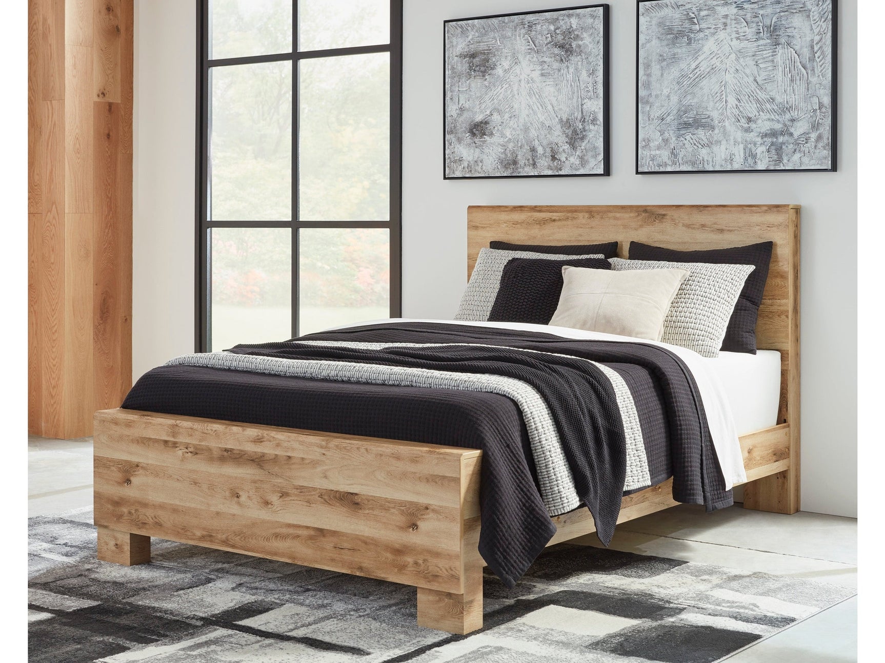 Hyanna Tan Panel Bed (Online Special Price) - Ornate Home