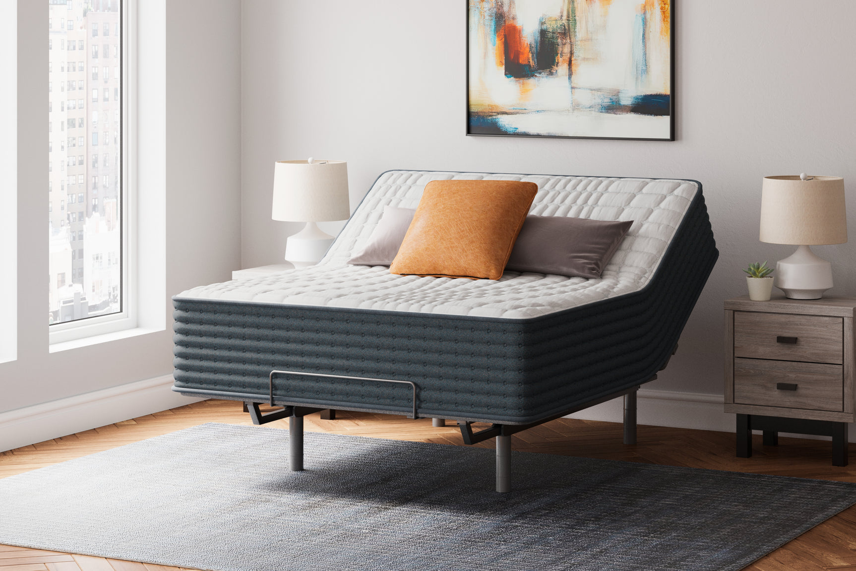 Hybrid 1400 White California King Mattress (Online Special Price) - Ornate Home