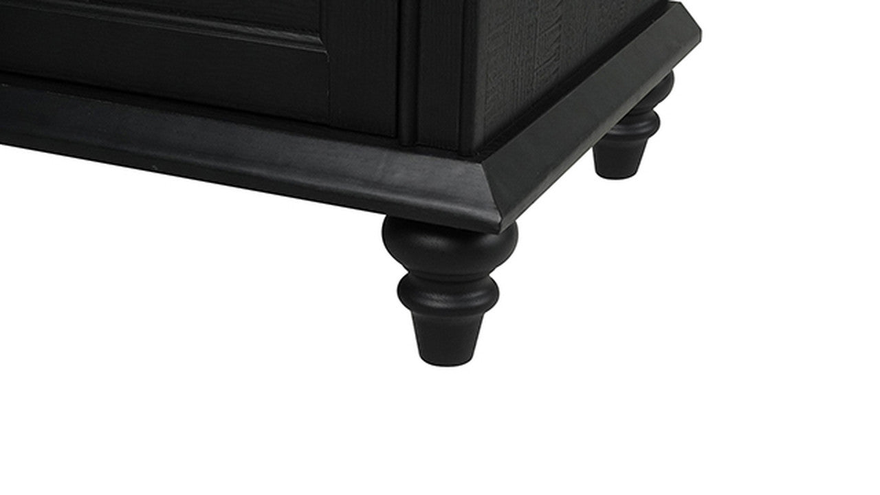 Hyde Black/Natural Nightstand - Ornate Home