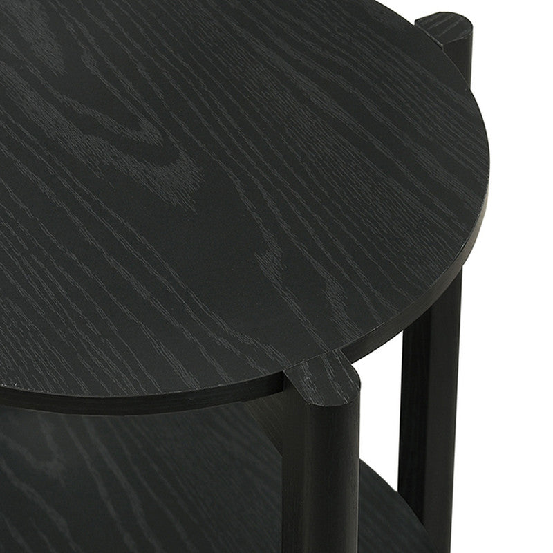 Hyde Black Round End Table - Ornate Home