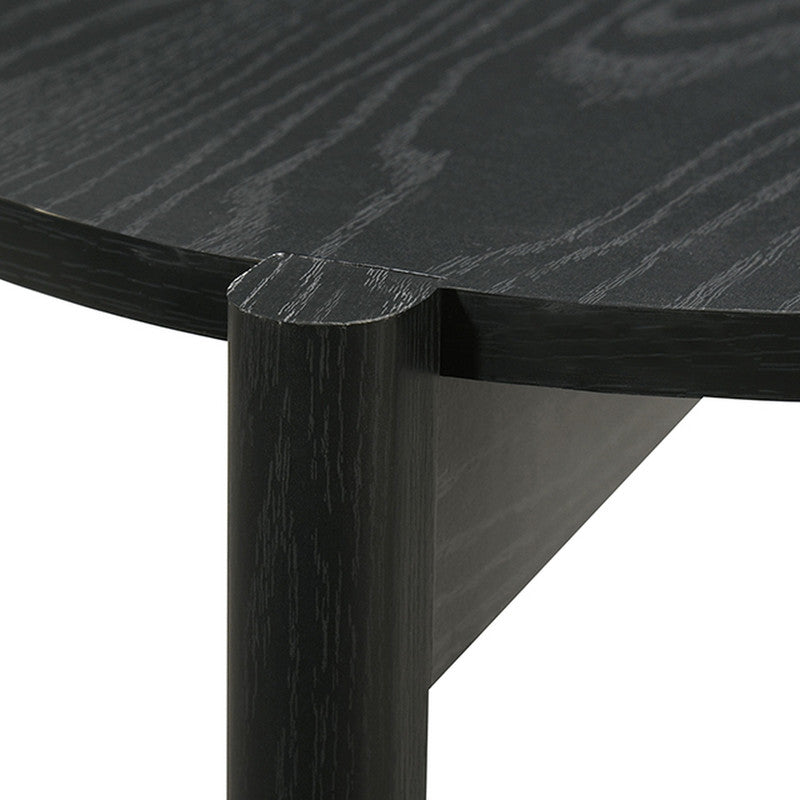 Hyde Black Round End Table - Ornate Home