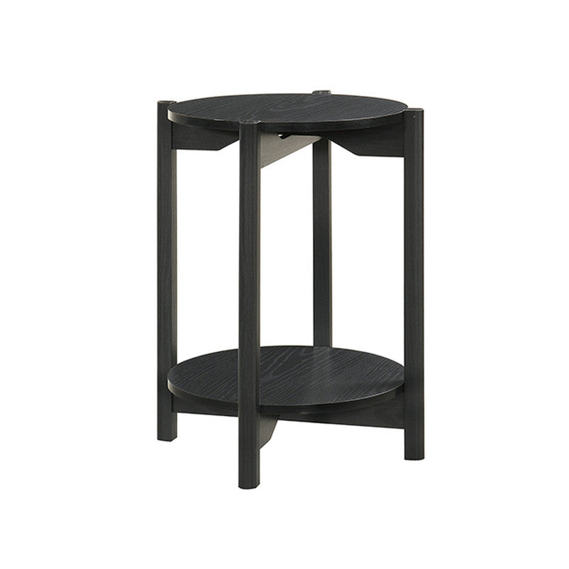 Hyde Black Round End Table - Ornate Home