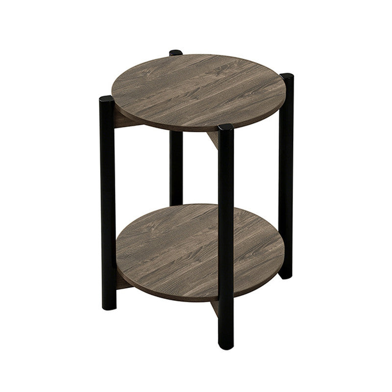 Hyde Dark Gray Round End Table - Ornate Home
