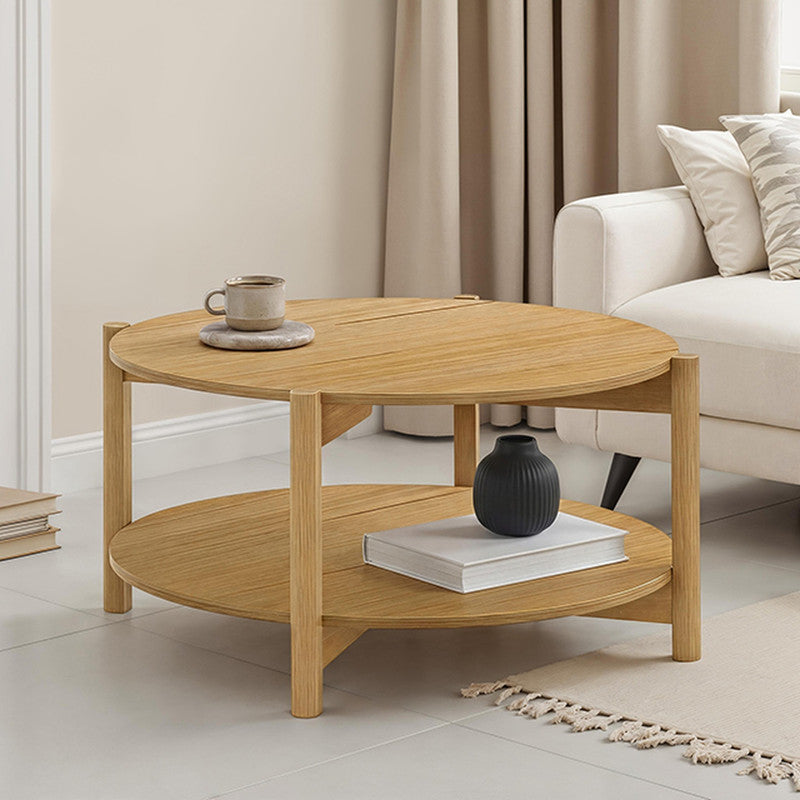 Hyde Natural Round Coffee Table - Ornate Home