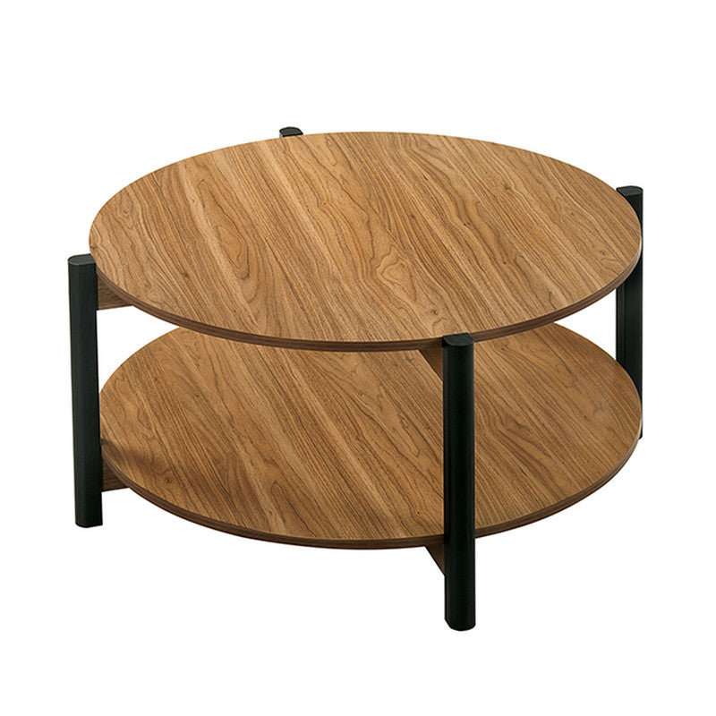 Hyde Walnut Round Coffee Table - Ornate Home