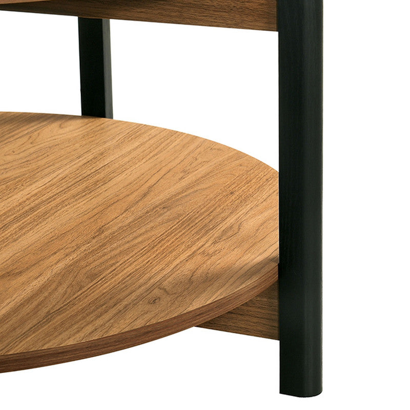 Hyde Walnut Round Coffee Table - Ornate Home