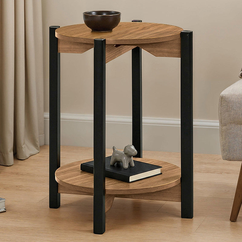 Hyde Walnut Round End Table - Ornate Home