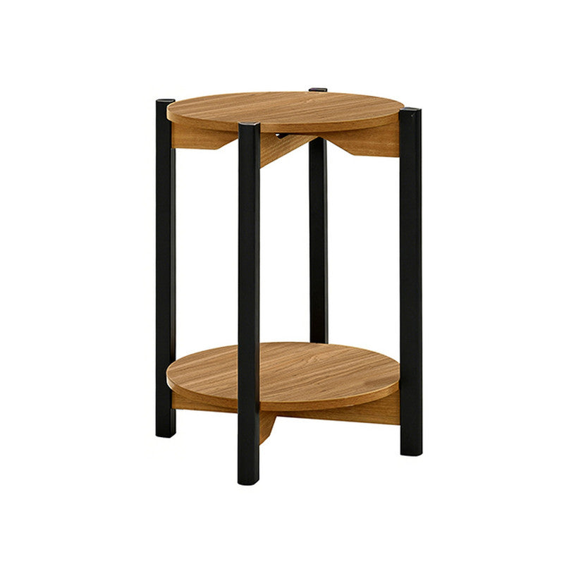 Hyde Walnut Round End Table - Ornate Home