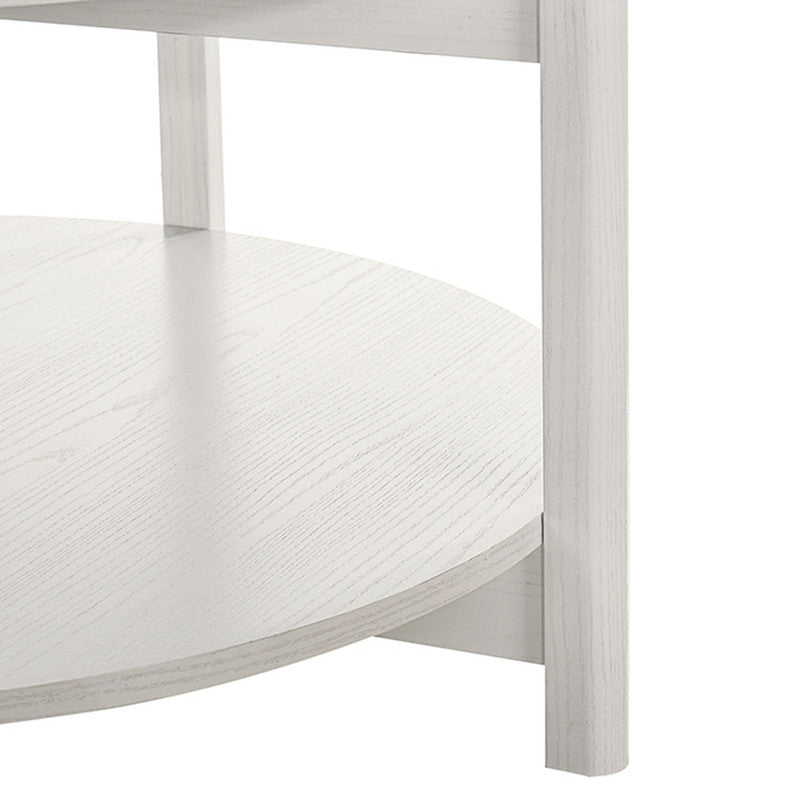 Hyde White Round Coffee Table - Ornate Home