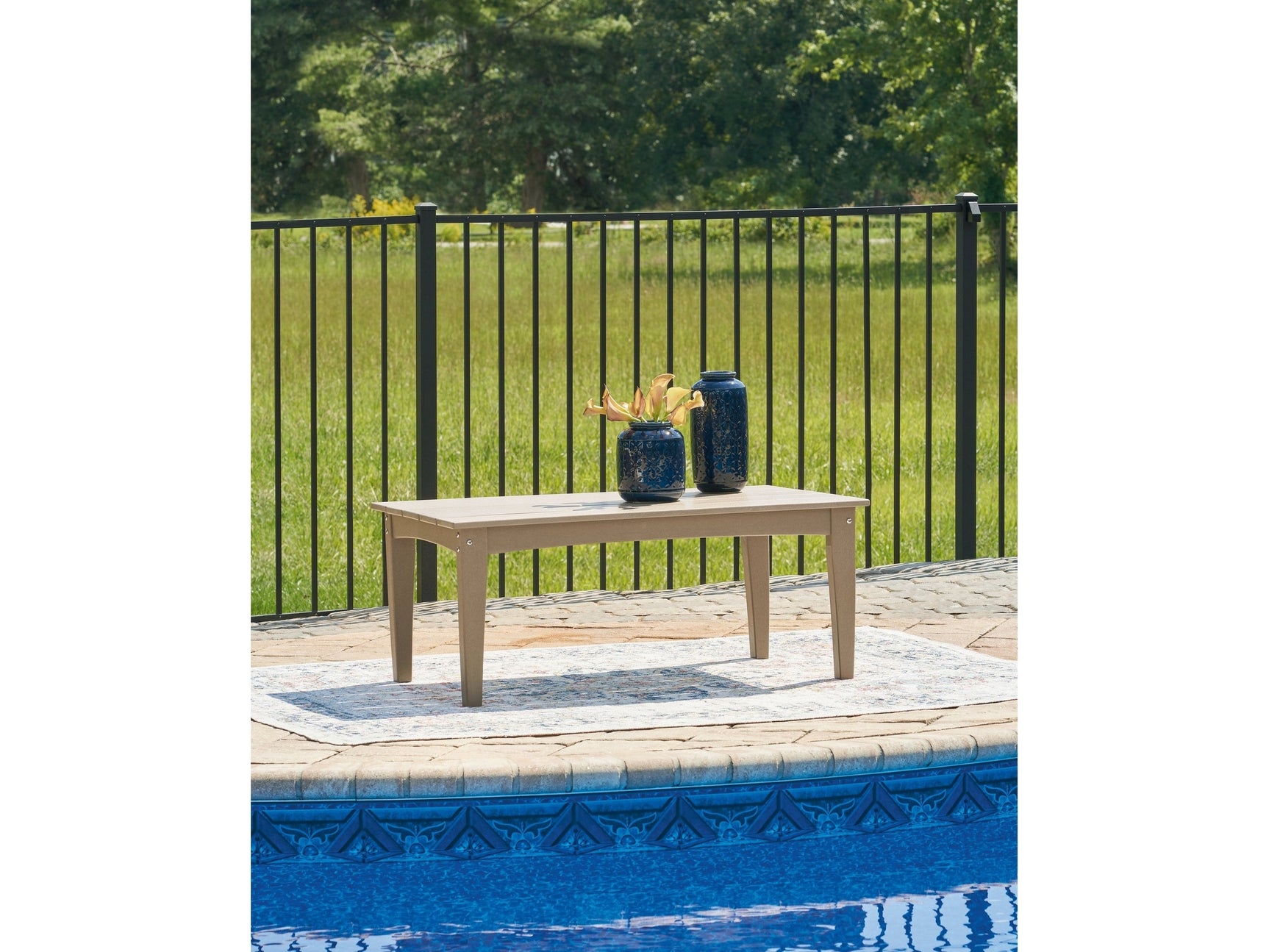 Hyland wave Driftwood Outdoor Coffee Table - Ornate Home