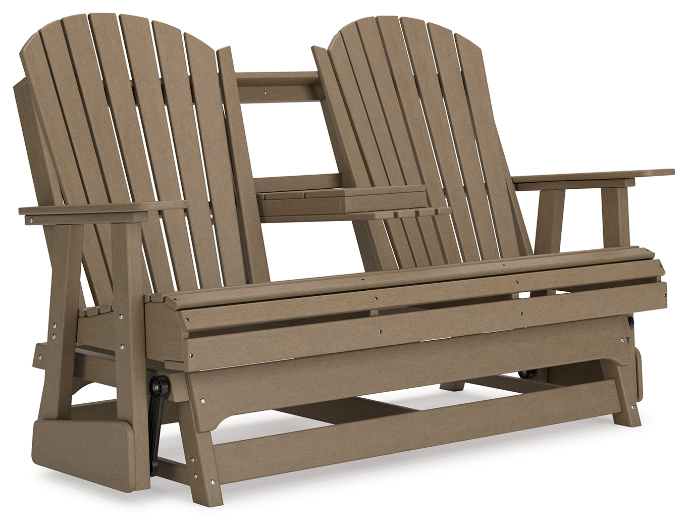 Hyland wave Driftwood Outdoor Glider Loveseat - Ornate Home