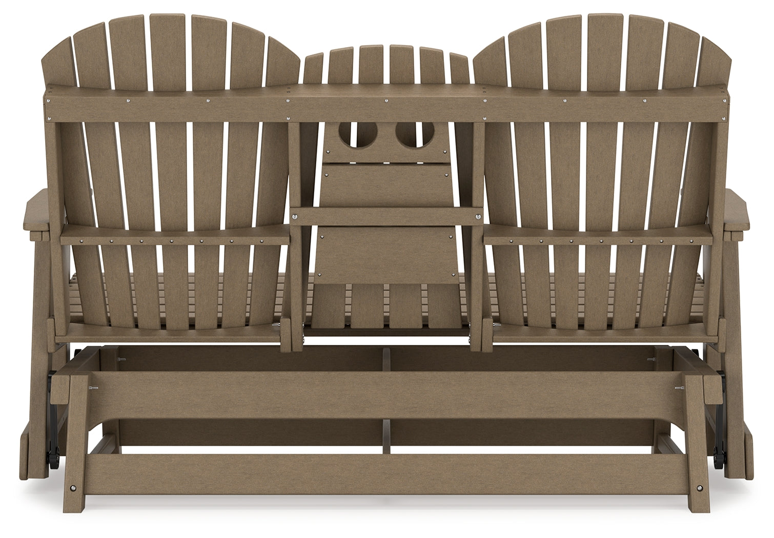 Hyland wave Driftwood Outdoor Glider Loveseat - Ornate Home
