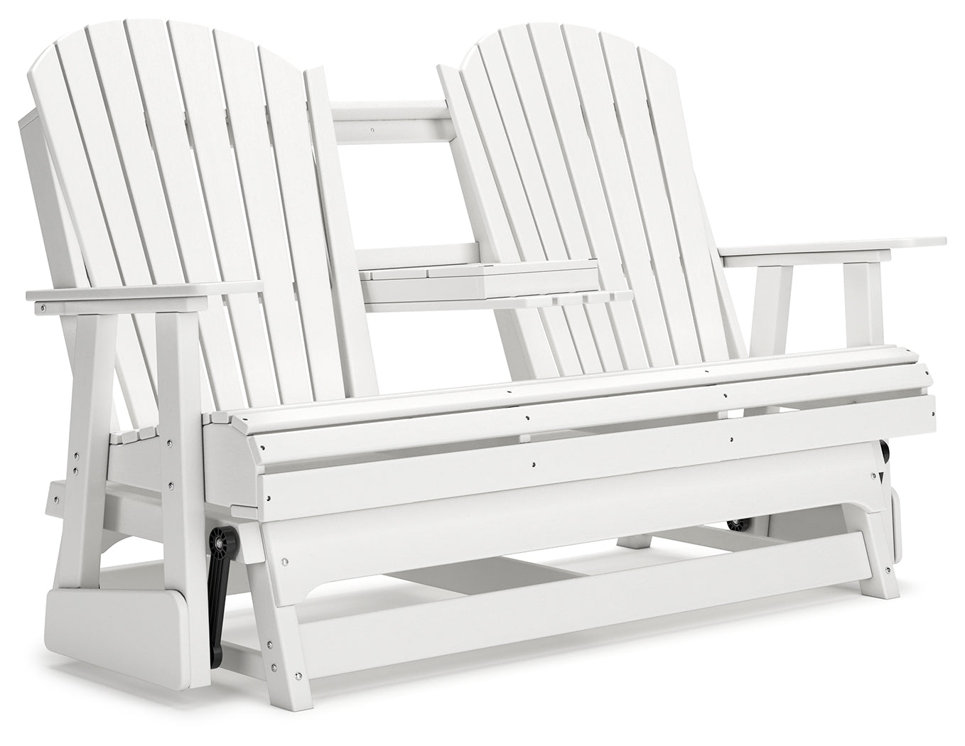 Hyland wave White Outdoor Glider Loveseat - Ornate Home