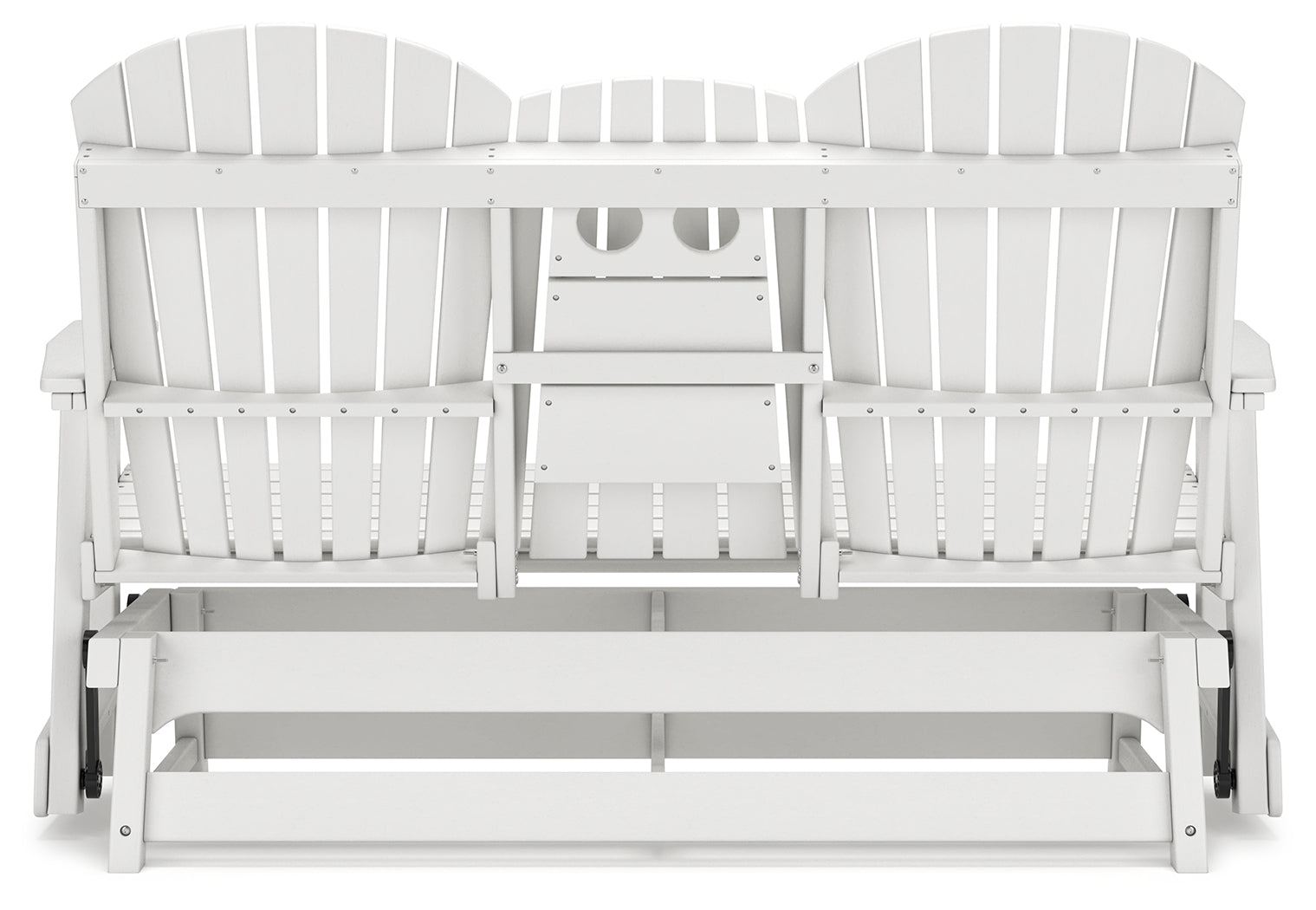 Hyland wave White Outdoor Glider Loveseat - Ornate Home