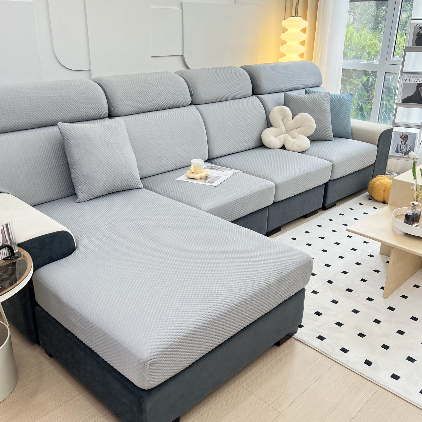 Cooling Stretch Sofa Seat Cushion Covers, Slip Covers for Cushions, Universal Couch Cushion Protector