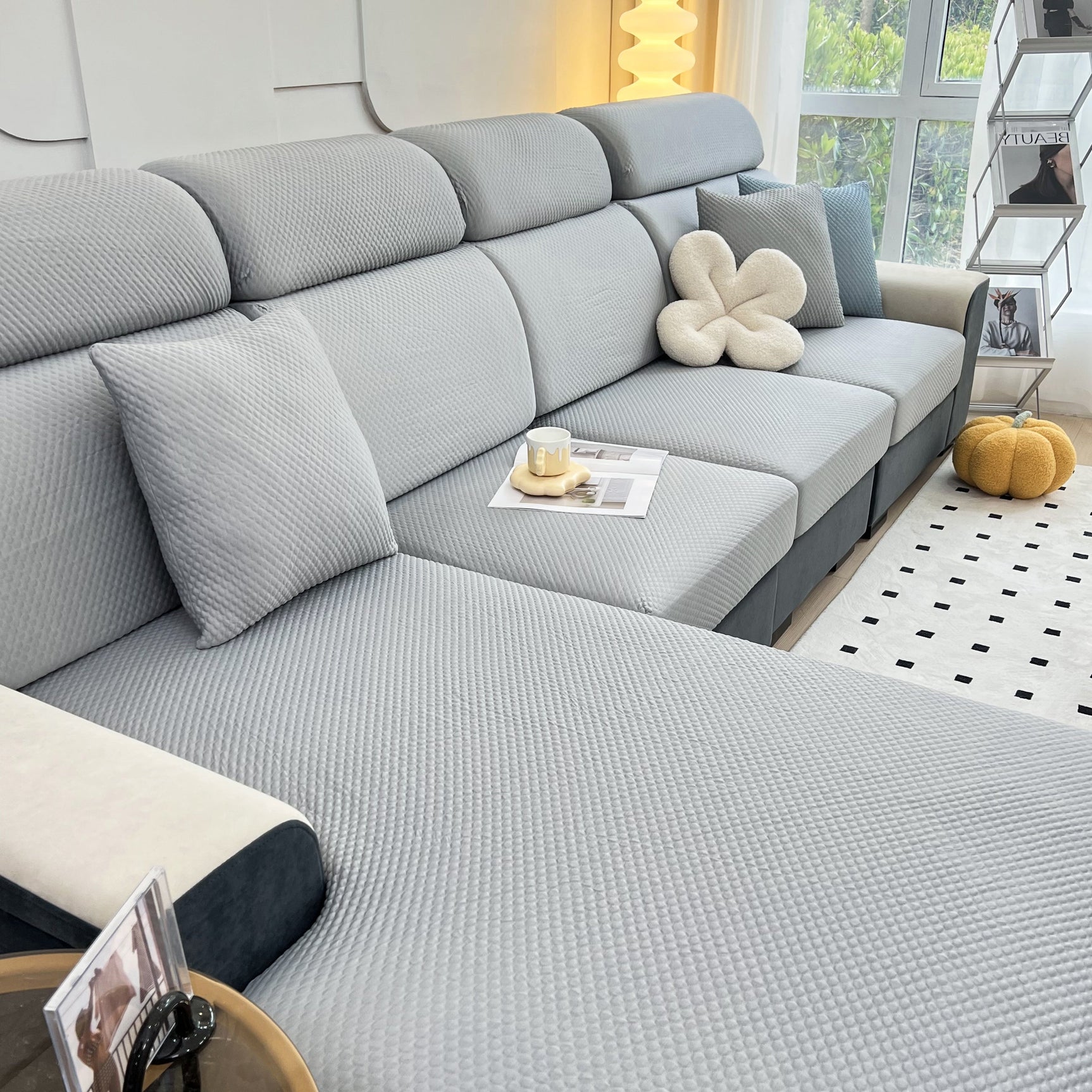 Cooling Stretch Sofa Seat Cushion Covers, Slip Covers for Cushions, Universal Couch Cushion Protector