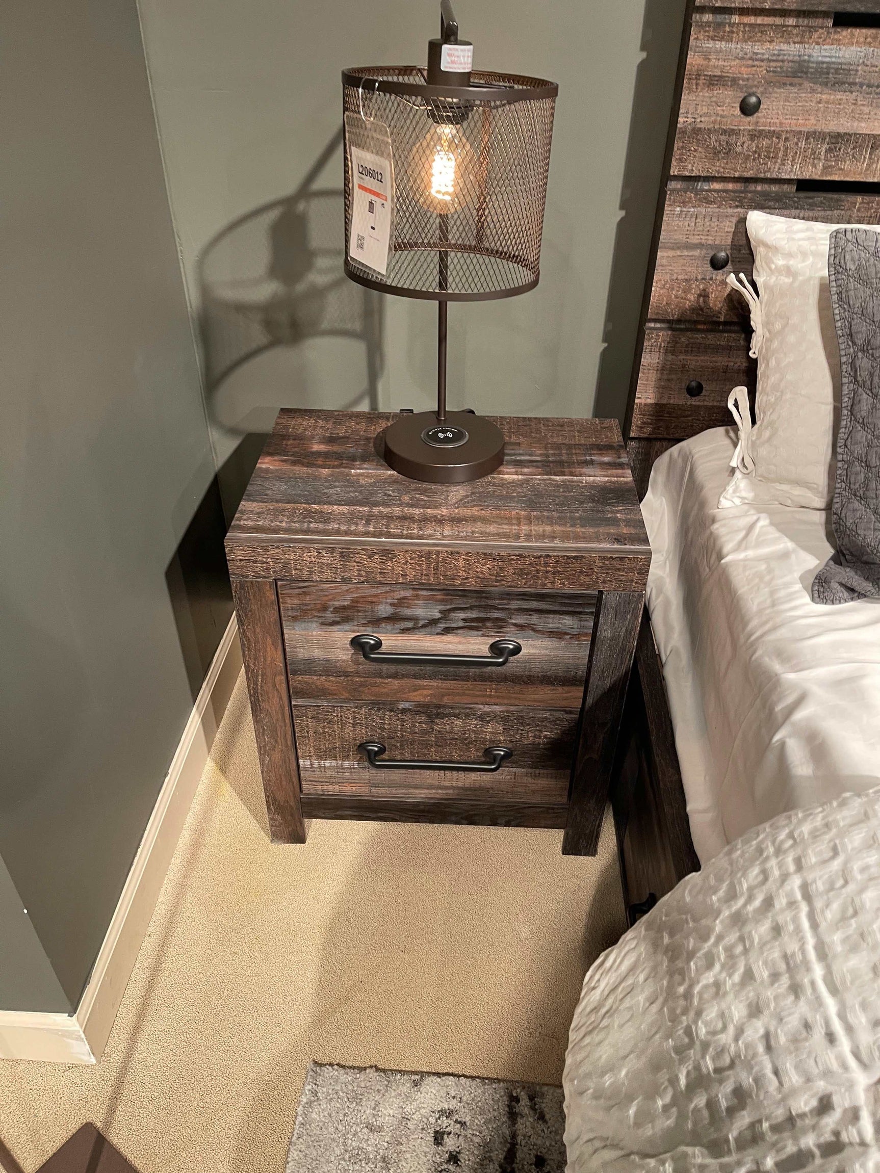 (Online Special Price) Drystan Multi Tone Queen Panel Bedroom Set / 4pc with 2 Storage Drawers - Ornate Home