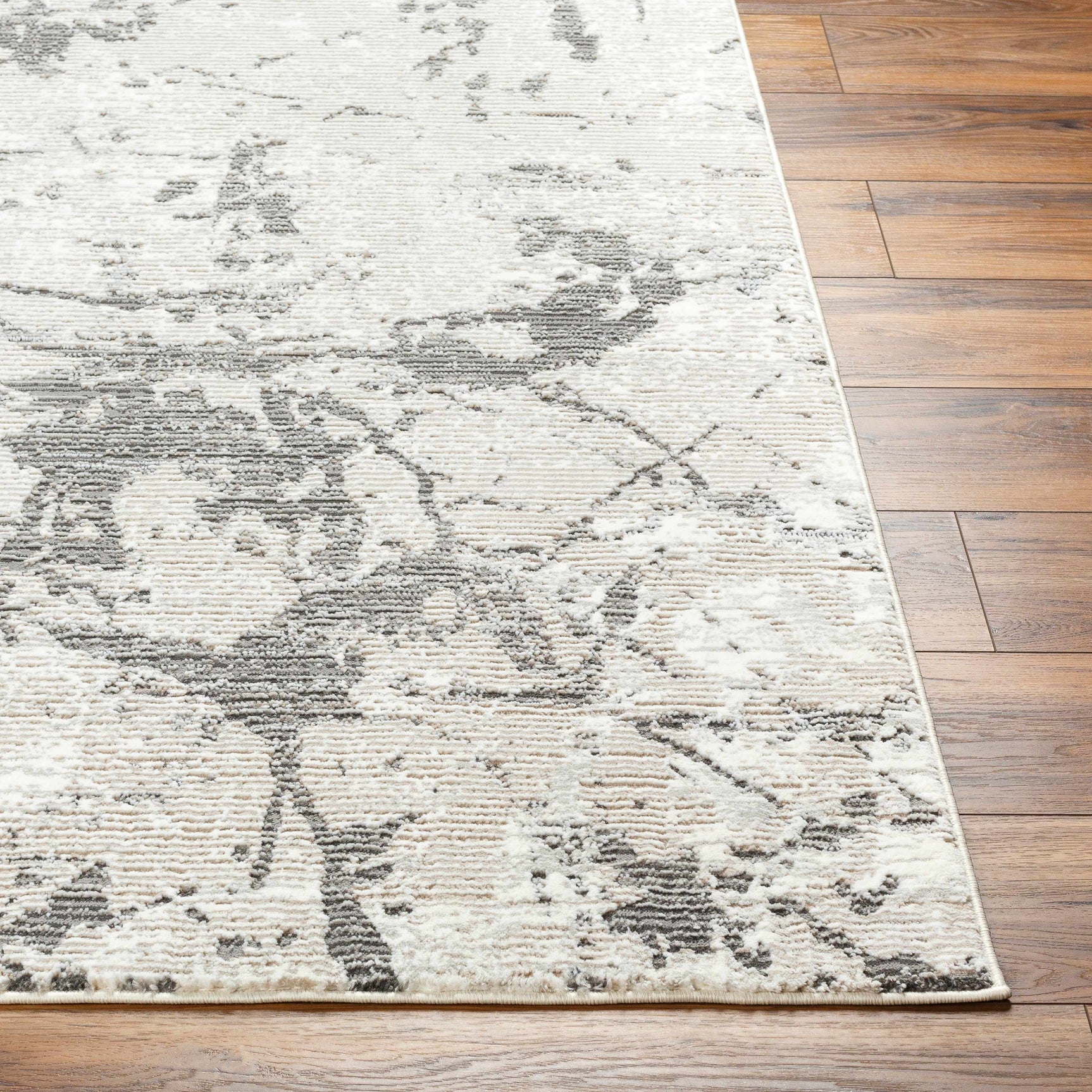 Ianto Gray Marble Washable Area Rug - Ornate Home