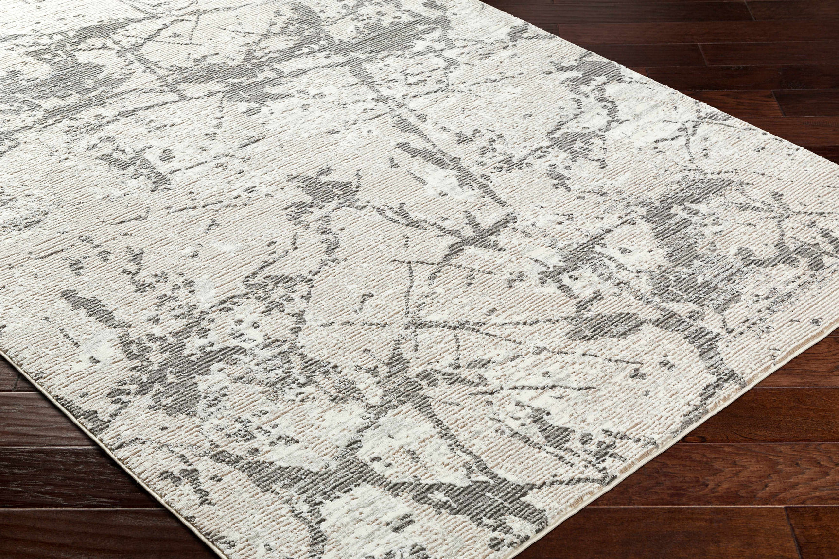 Ianto Gray Marble Washable Area Rug - Ornate Home