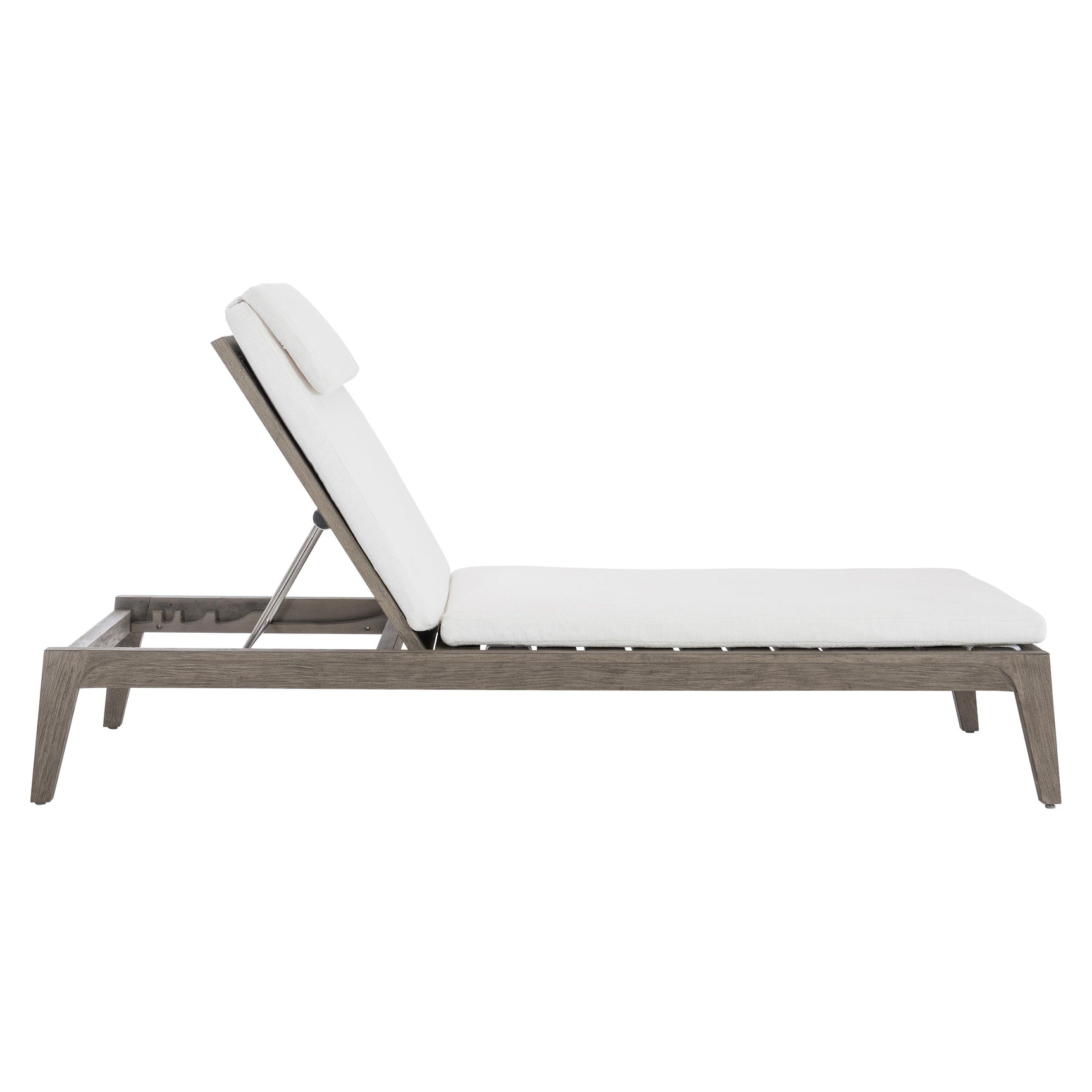 Ibiza Weathered Teak/Pebble/White/Cream Outdoor Chaise - Ornate Home