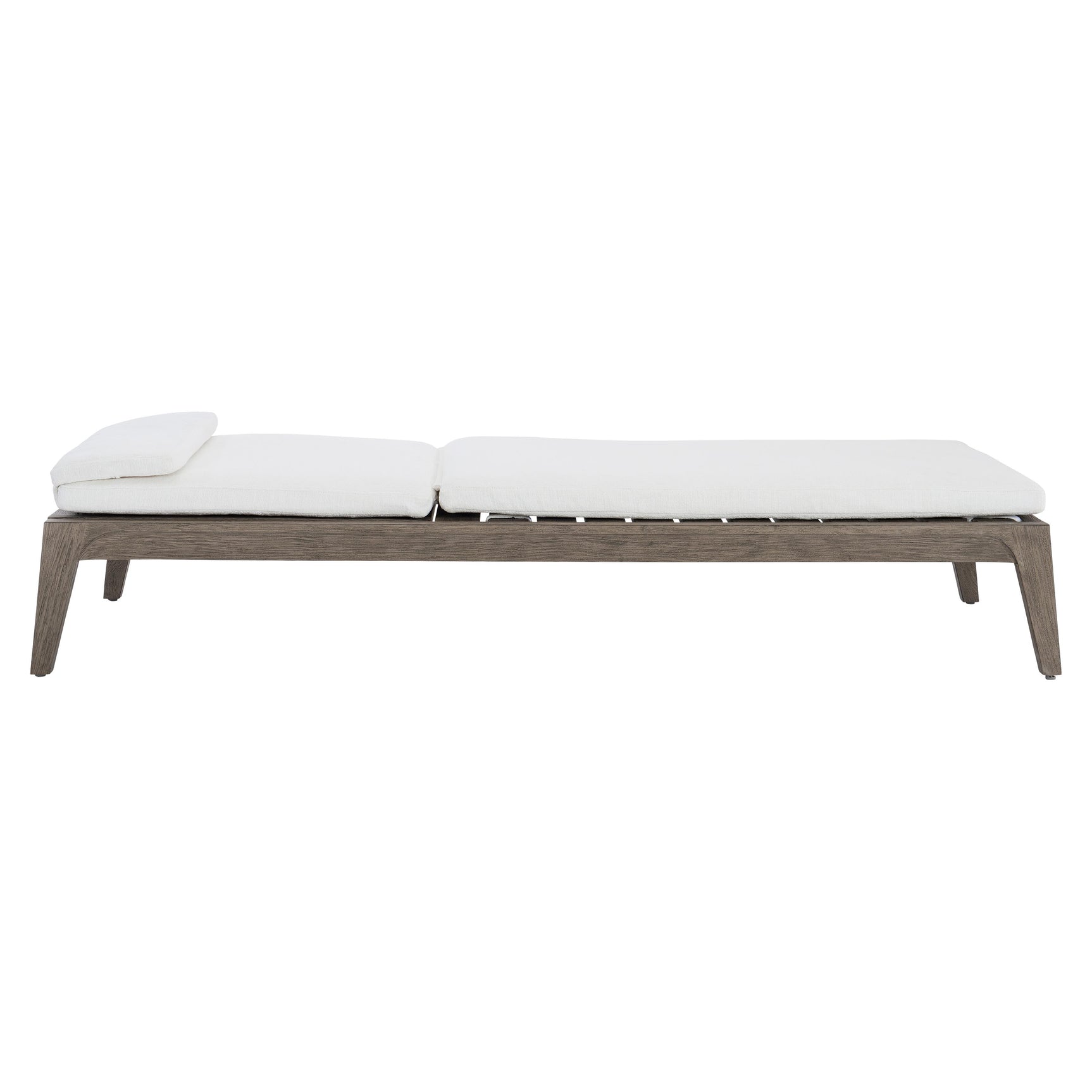 Ibiza Weathered Teak/Pebble/White/Cream Outdoor Chaise - Ornate Home
