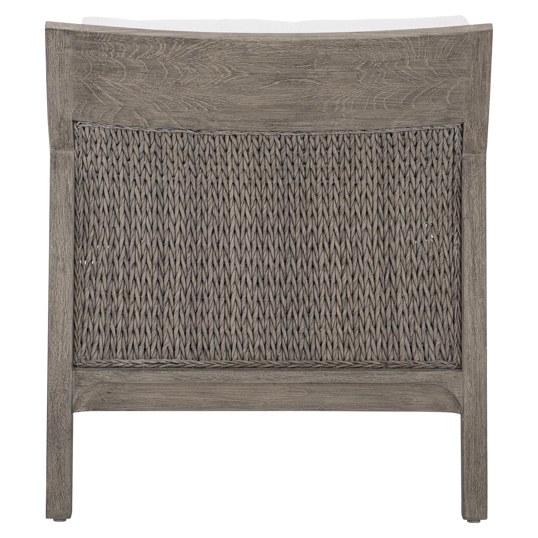 Ibiza Weathered Teak/White/Cream Outdoor Chair - Ornate Home