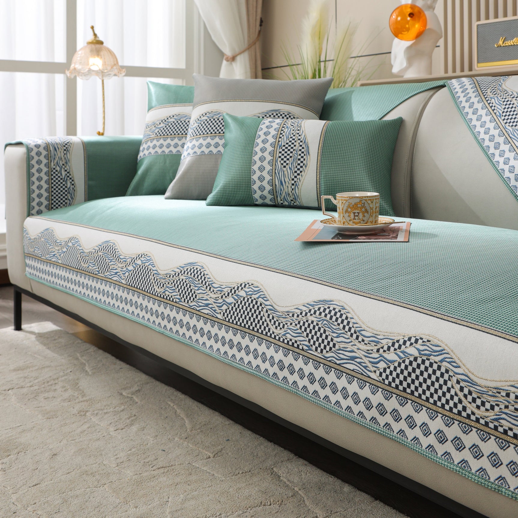 Ice Silk Sofa Cover Non-Slip Slipcover Sofa Cushion Covers Couch Protector for Pets - Ornate Home