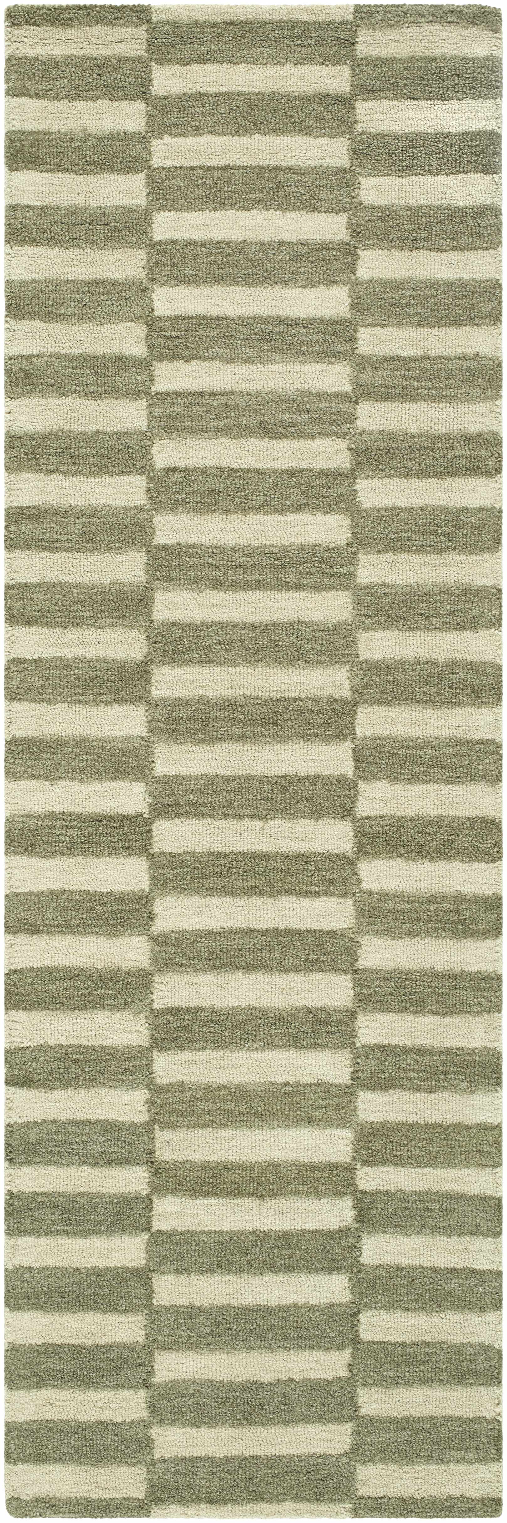 Idaho Broken-Striped Green Area Rug - Ornate Home