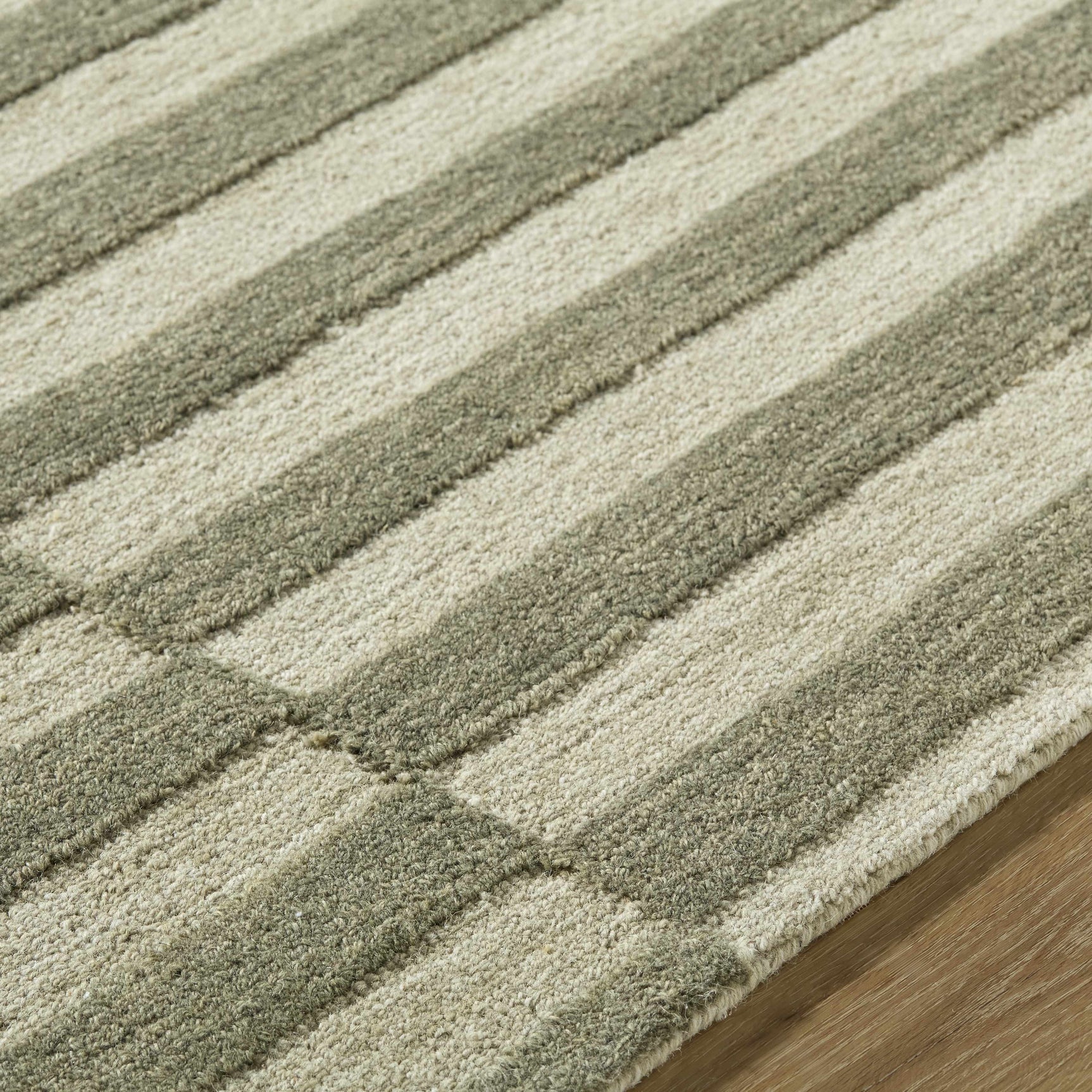 Idaho Broken-Striped Green Area Rug - Ornate Home