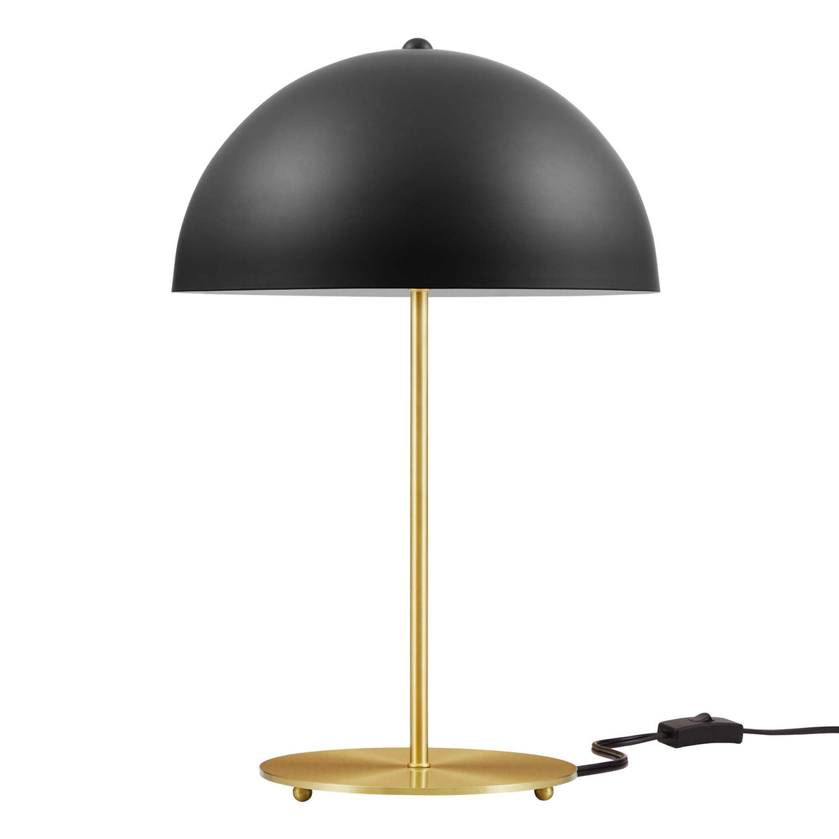 Ideal Black/Satin Brass Metal Table Lamp - Ornate Home